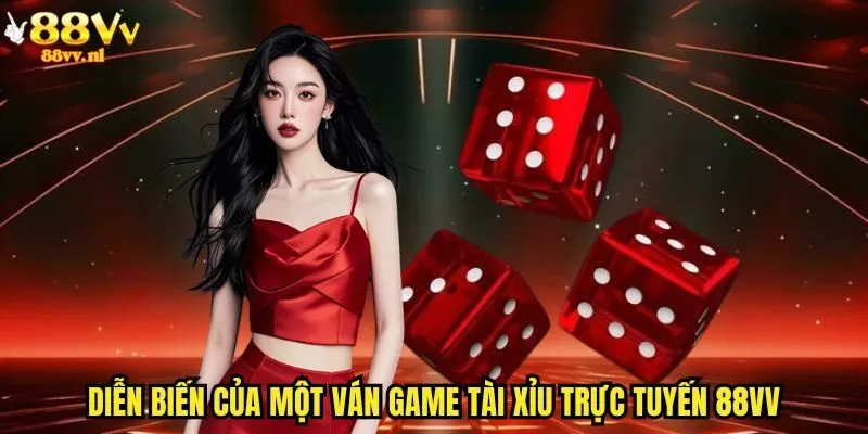 Diễn biến của một ván game tài xỉu trực tuyến 88vv